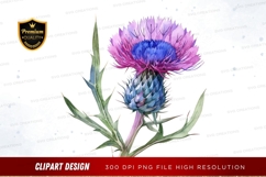 Purple thistle flower clipart png Product Image 1