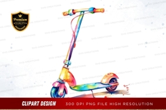 Colorful scooter clipart png Product Image 1