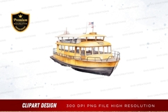 Yellow ferry boat clipart png Product Image 1