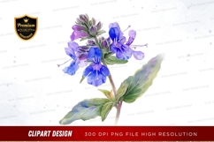 Blue flowers clipart png Product Image 1