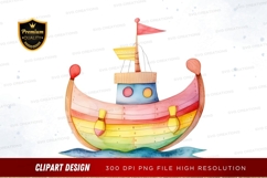 Colorful boat clipart png Product Image 1