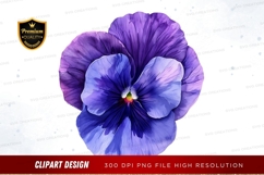 Beautiful blue and purple flower clipart png Product Image 1