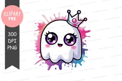Cute ghost princess clipart png Product Image 1