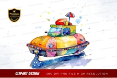 Colorful boat with umbrella Product Image 1
