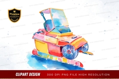 Colorful snowmobile clipart png Product Image 1
