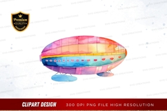 Colorful airship clipart png Product Image 1