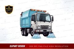 Street cleaning truck clipart png Product Image 1