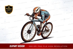 Cyclist in action clipart png Product Image 1