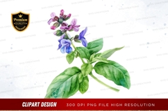 Watercolor flower clipart png Product Image 1
