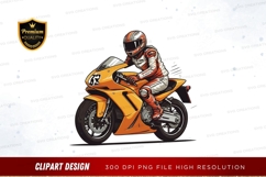 Motorbike racer in action Product Image 1