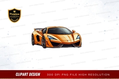 Orange sports car clipart png Product Image 1
