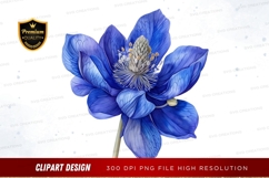 Blue flower clipart png Product Image 1