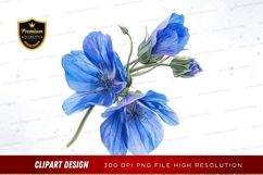 Blue flowers clipart png Product Image 1