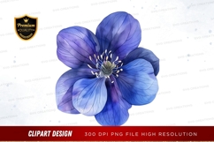 Blue flower clipart png Product Image 1