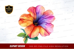 Colorful flower clipart png Product Image 1