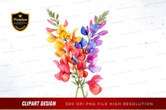 Colorful flower bouquet clipart png Product Image 1