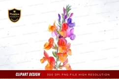 Colorful flower branch clipart png Product Image 1
