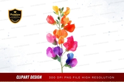 Colorful flower clipart png Product Image 1