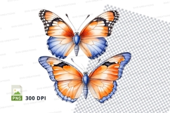 Two beautiful butterflies clipart png Product Image 1
