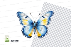 Blue butterfly clipart png Product Image 1