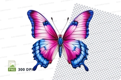 Colorful butterfly clipart png Product Image 1