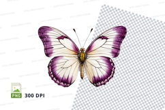 Purple and white butterfly clipart png Product Image 1
