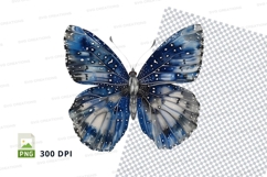 Blue butterfly clipart png Product Image 1