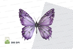 Elegant purple butterfly clipart png Product Image 1
