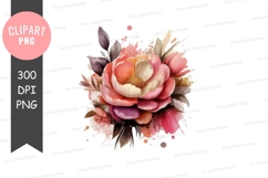 Elegant floral bouquet clipart png Product Image 1