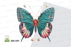 Colorful butterfly clipart png Product Image 1