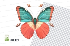 Vibrant butterfly with seashells Product Image 1