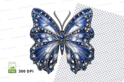 Blue jewel butterfly clipart png Product Image 1