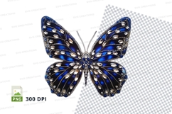 Elegant blue butterfly clipart png Product Image 1