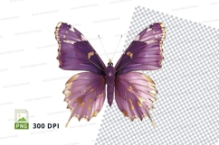 Elegant purple butterfly clipart png Product Image 1
