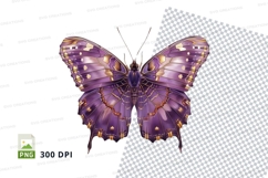 Elegant purple butterfly clipart png Product Image 1