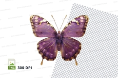 Elegant purple butterfly clipart png Product Image 1