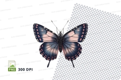 Elegant blue and pink butterfly clipart png Product Image 1