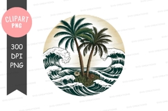 Tropical island with palm trees Product Image 1