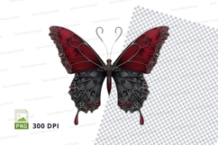 Elegant gothic butterfly clipart png Product Image 1