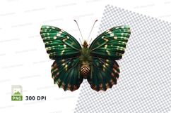 Green butterfly clipart png Product Image 1