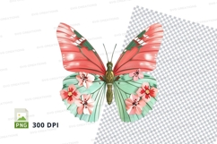 Floral butterfly clipart png Product Image 1