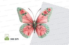 Floral butterfly clipart png Product Image 1
