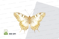 Golden butterfly clipart png Product Image 1