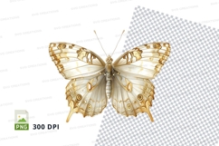Golden butterfly clipart png Product Image 1