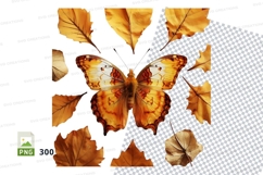 Autumn butterfly with leaves Product Image 1