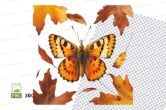 Autumn butterfly clipart png Product Image 1