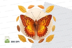Autumn butterfly with leaves Product Image 1