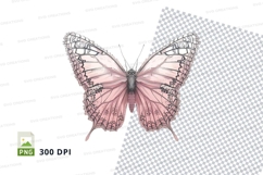 Delicate pink butterfly clipart png Product Image 1