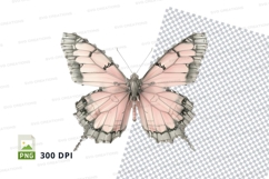Elegant pink butterfly clipart png Product Image 1