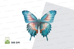 Blue butterfly clipart png Product Image 1